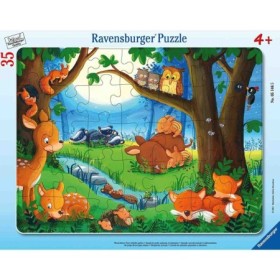 Puzzle tip rama animalute somnoroase 35 piese